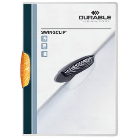 Klemmmappe Swingclip A4 orange DURABLE 2260 09 30Bl transp.