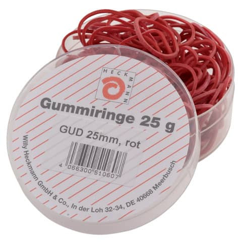 Gummiringe 25mm 25g rot WIHEDÜ 510.060 i.Dose