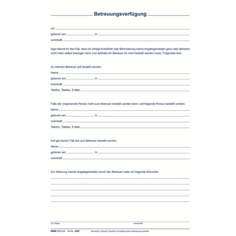 Patientenverfügung C5 RNK 2895