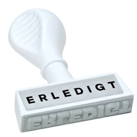 Stempel Erledigt WEDO 193 16 45x6mm