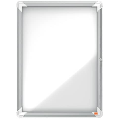 Schaukasten mit Klapptür - 4x A4, 53 x 69 x 3,5 cm, weiß, magnethaftend