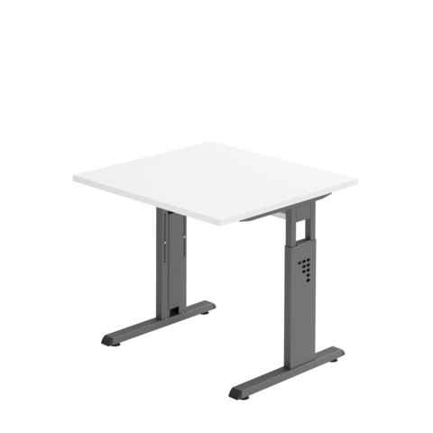 Schreibtisch 80x80cm weiß/graphit HAMMERBACHER MONT.VOS08/W/G