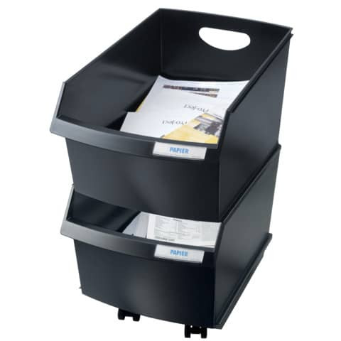 Papierkorb 25l schwarz HAN 1849-13 Logo-Drive