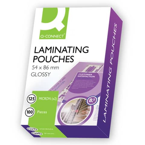Folientasche 54x86mm 2x125mym 100ST Q-CONNECT KF01203 Credit Card