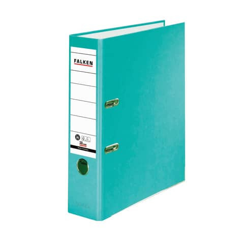 Ordner Papier A4 8cm türkis FALKEN 11285236 Recycolor