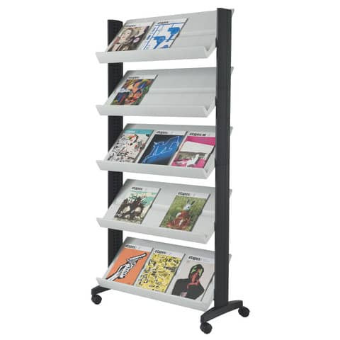 Prospektständer 15xA4 grau PAPERFLOW 255N.02