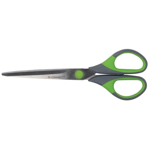 Schere 17,5cm grau/grün Q-CONNECT KF00753 Soft Grip