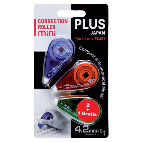 Korrekturroller Mini 4.2mmx6m PLUS JAPAN 43563 2St+1St grat
