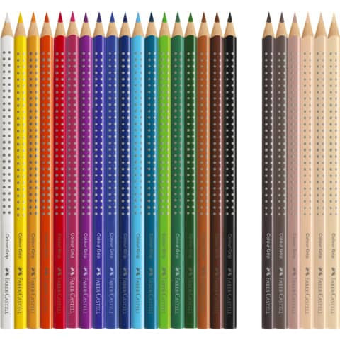 Farbstiftetui 18+6 Colour Grip sortiert FABER CASTELL 112819