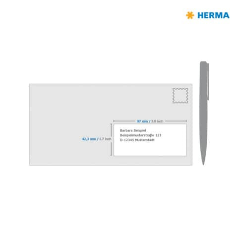 Etiketten Premium 96,5x42,3 mm weiß HERMA 8628 120 Stück permanent haftend