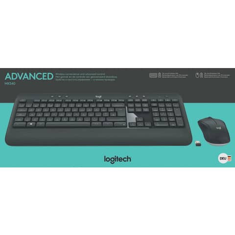 Tastatur + Maus MK540 schwarz LOGITECH 920-008675 kabellos