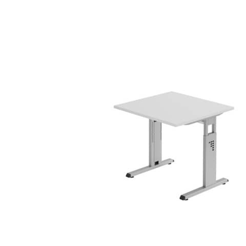Schreibtisch 80x80cm grau/sil HAMMERBACHER VOS08/5/S