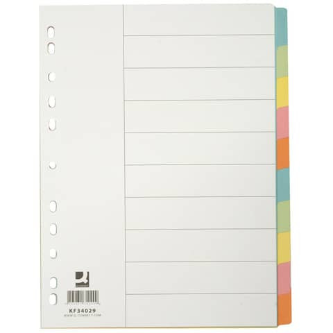 Register A4 blanco farbig 10tlg Q-CONNECT KF34029 Manila