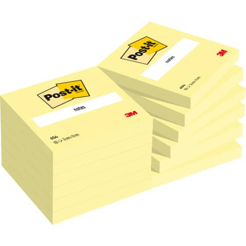 Haftnotizblock 12x100BL gelb POST-IT 654 CY 76x76mm