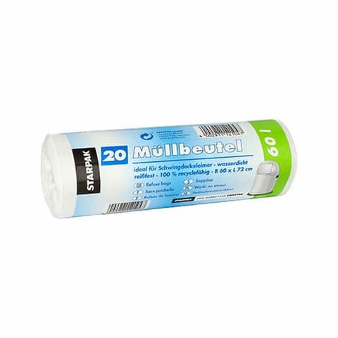 Müllbeutel, LDPE 60 l 20St. STARPAK 12104 72x60cm