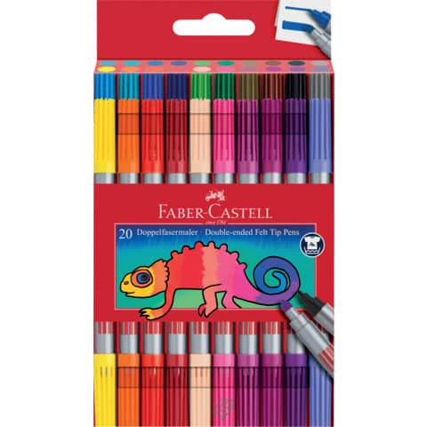 Faserschreiber Duo Zweispitz 20St sortie FABER CASTELL 151119
