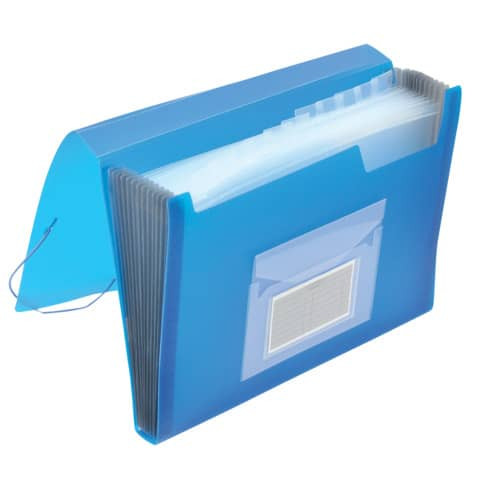 Fächertasche transl.blau Q-CONNECT KF02479 13tlg.