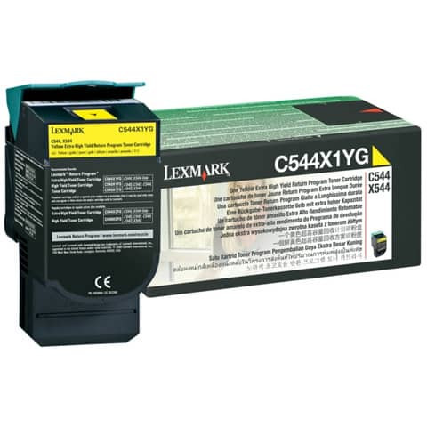Lasertoner Return XHY yellow LEXMARK C544X1YG