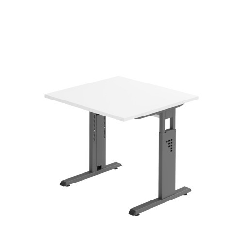Schreibtisch 80x80cm weiß/graphit HAMMERBACHER VOS08/W/G