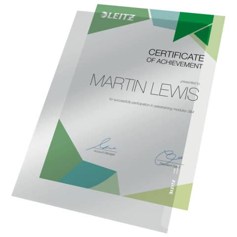 Sichthülle A4 glasklar LEITZ 4106-00-02 PVC-Hartfolie
