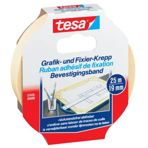 Kreppband Tesakrepp 19mmx25m TESA 57416-00000-02 Grafik Fixierkr