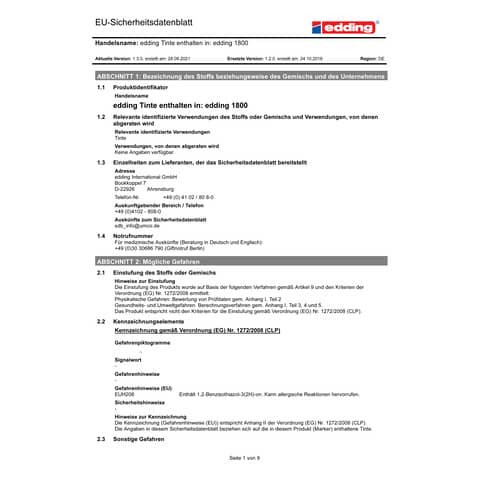 Pigmentliner Profipen grün EDDING 4180001004 0,25mm