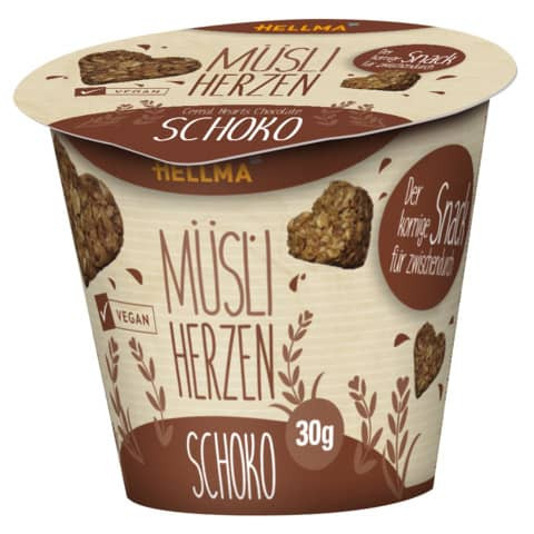 Kekse Müsliherzen Schoko 30x30g HELLMA 70103311