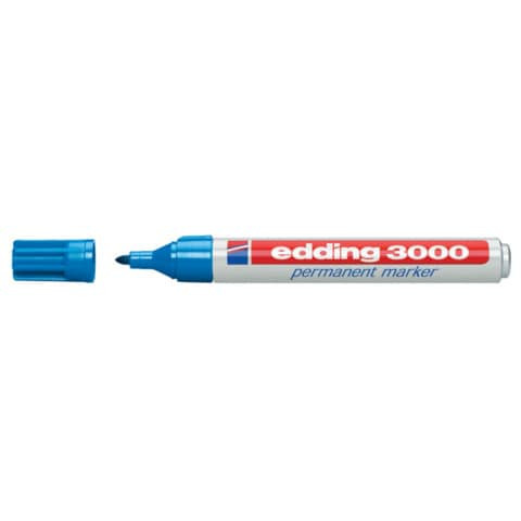 Permanentmarker 3000 1,5-3mm hellblau EDDING 3000-010 Rundspitze nachfüllbar