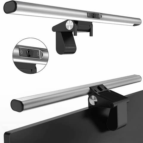 Monitorlampe 2in1 LightBar Pro silber 4SMARTS 329073 mit FullHD Webcam