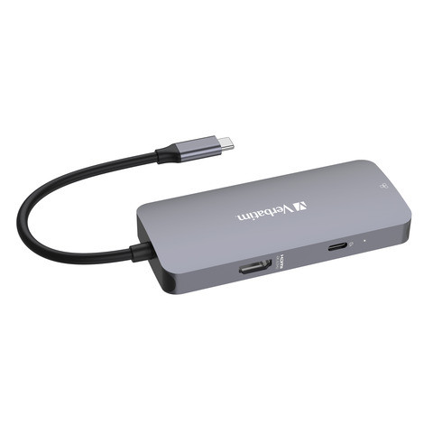 USB-Hub USB-C 5 Ports grau/schwarz VERBATIM 32150 CMH-05