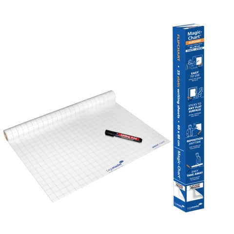 Schreibfolie Flipchart 25BL weiß LEGAMASTER 7-159000 60x80cm