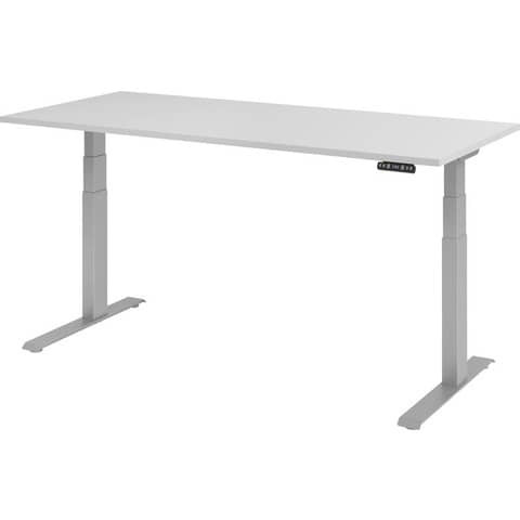 Schreibtisch elekt.höhenv. grau/silber HAMMERBACHER VXDKB19/5/S 180x80cm