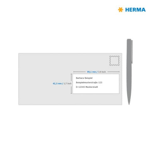 Folienetiketten Outdoor 99,1x42,3 mm ws HERMA 9533 wetterf. 120 St. extra stark