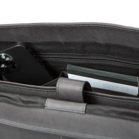 Laptoptasche Leder Percent d.grau PRIDE & SOUL 47261 28x39x12cm