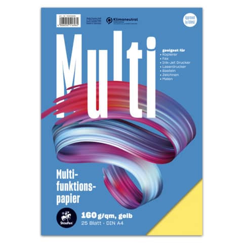 Kopierpapier A4 160g 25BL gelb STAUFEN STYLE 734051696 Multifunktion