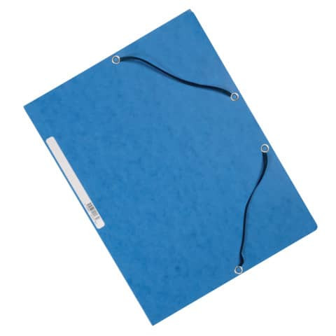 Eckspanner - Karton A4 mit Gummizug blau