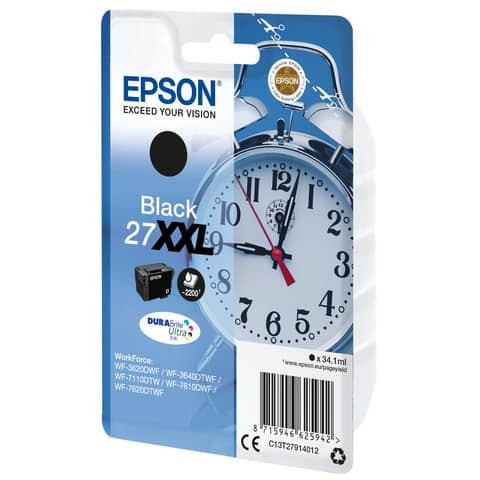 Inkjetpatrone Nr. 27XXL schwarz EPSON C13T27914012