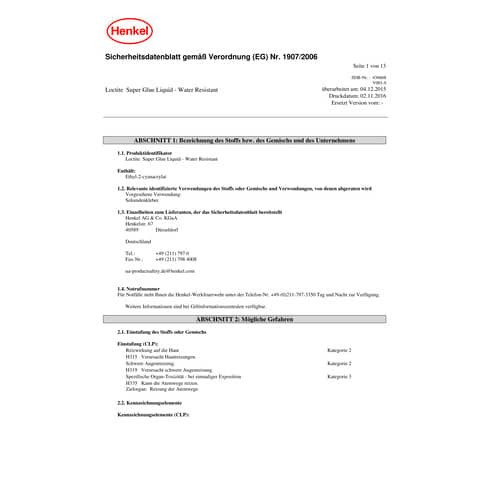 Sekundenkleber Loctite 3g HENKEL 9H LTK1C Blister LTK12