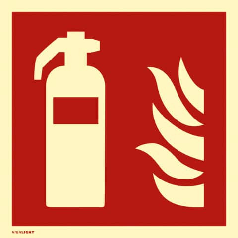 Feuerlöscher ISO 7010, Kunststoff, langn MOEDEL 57122 200x200mm