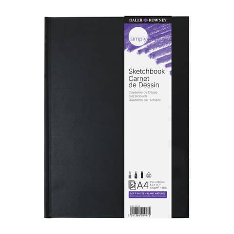 Skizzenbuch A4 54Seiten 100g geleimt DALER-ROWNEY D482154400