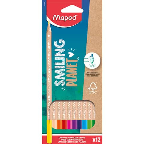 Farbstiftetui 12ST sortiert SMILING PLANET 831800FC