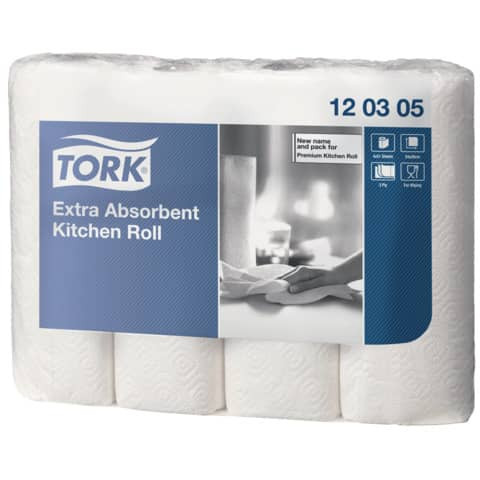 Küchenrolle 26x24cm 3lag.weiß TORK 120305 Kitchen Plus 4Rl