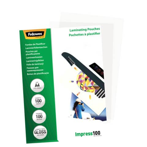 Laminierhülle Impress 100ST glänzend FELLOWES 5351111 A4/100my