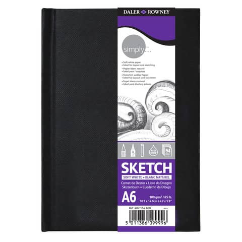 Skizzenbuch A6 54Seiten 100g. geleimt DALER-ROWNEY D482154600