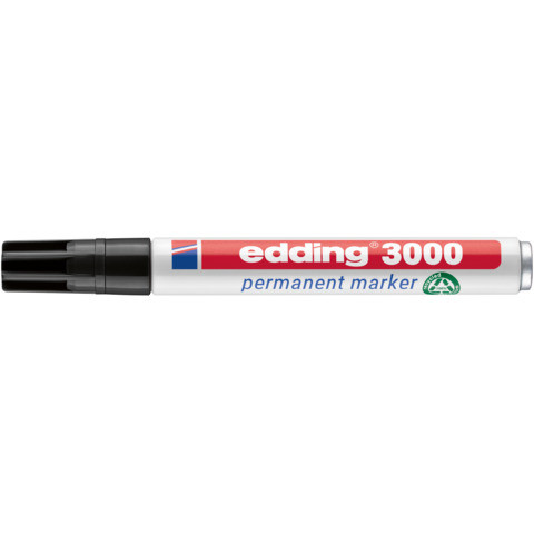 Permanentmarker 3000 1,5-3mm schwarz EDDING 3000-001 Rundspitze nachfüllbar