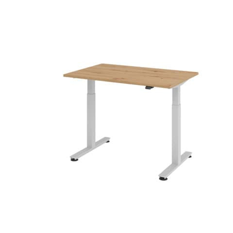 Schreibtisch höhenverst Asteiche HAMMERBACHER VXMST12/R/S 120x80cm
