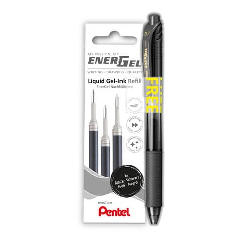 Gelmine Energel 3ST 0,35mm schwarz PENTEL LR7-3A-PROMO