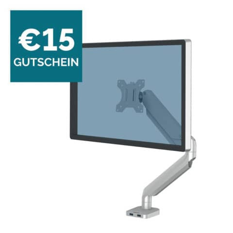 Bildschirmschwenkarm einzeln silber FELLOWES 8056401 Platinum Series