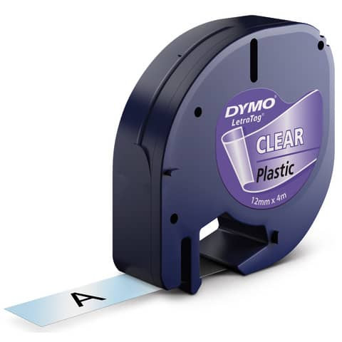 Prägeband transparent/schwarz DYMO S0721530 12mm 4m