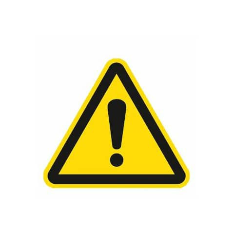 Allgemeines Warnzeichen ISO 7010, Folie MOEDEL 59347 100mm SL